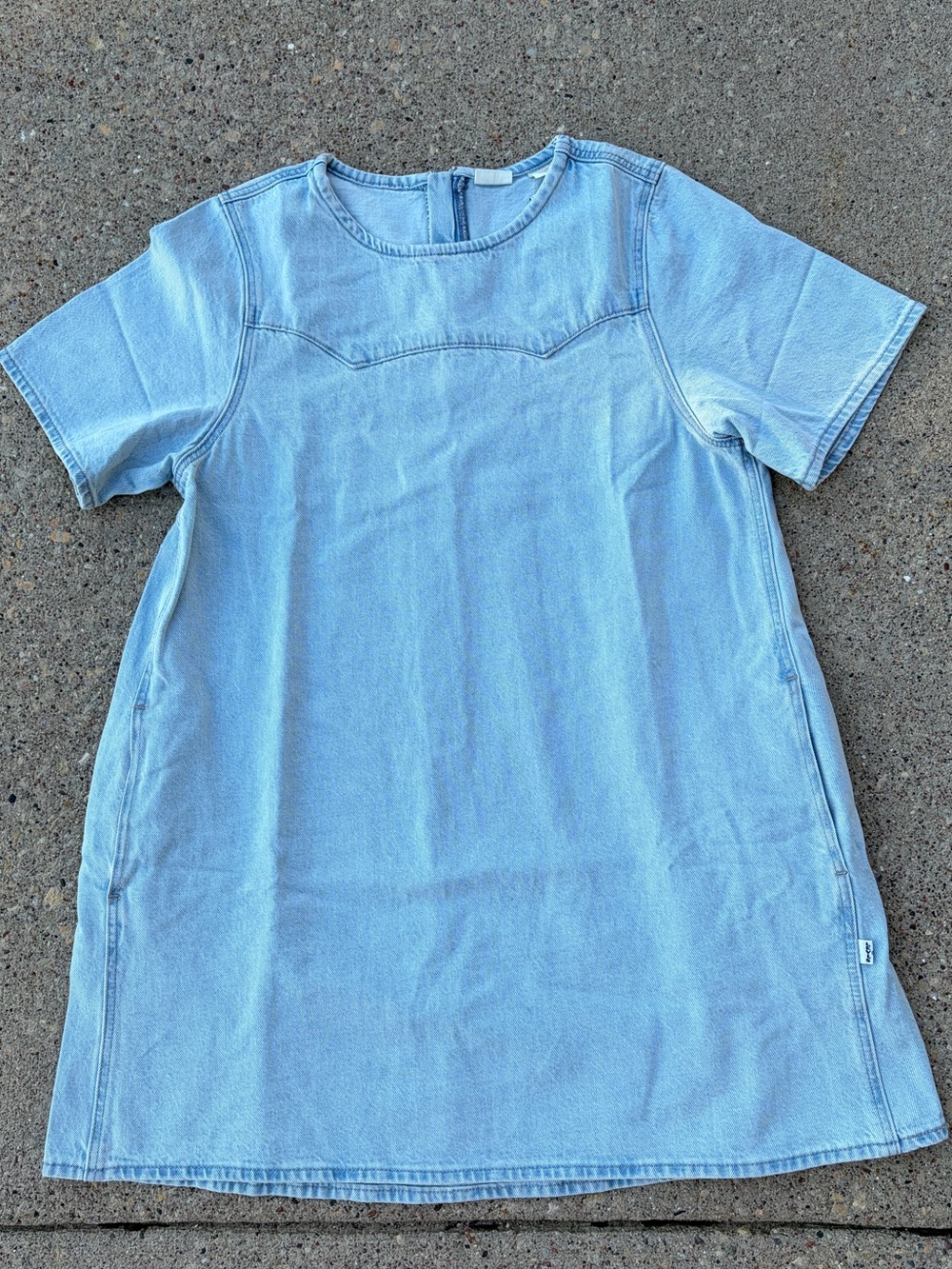 Levi’s denim tee dress denim blue LG NWT